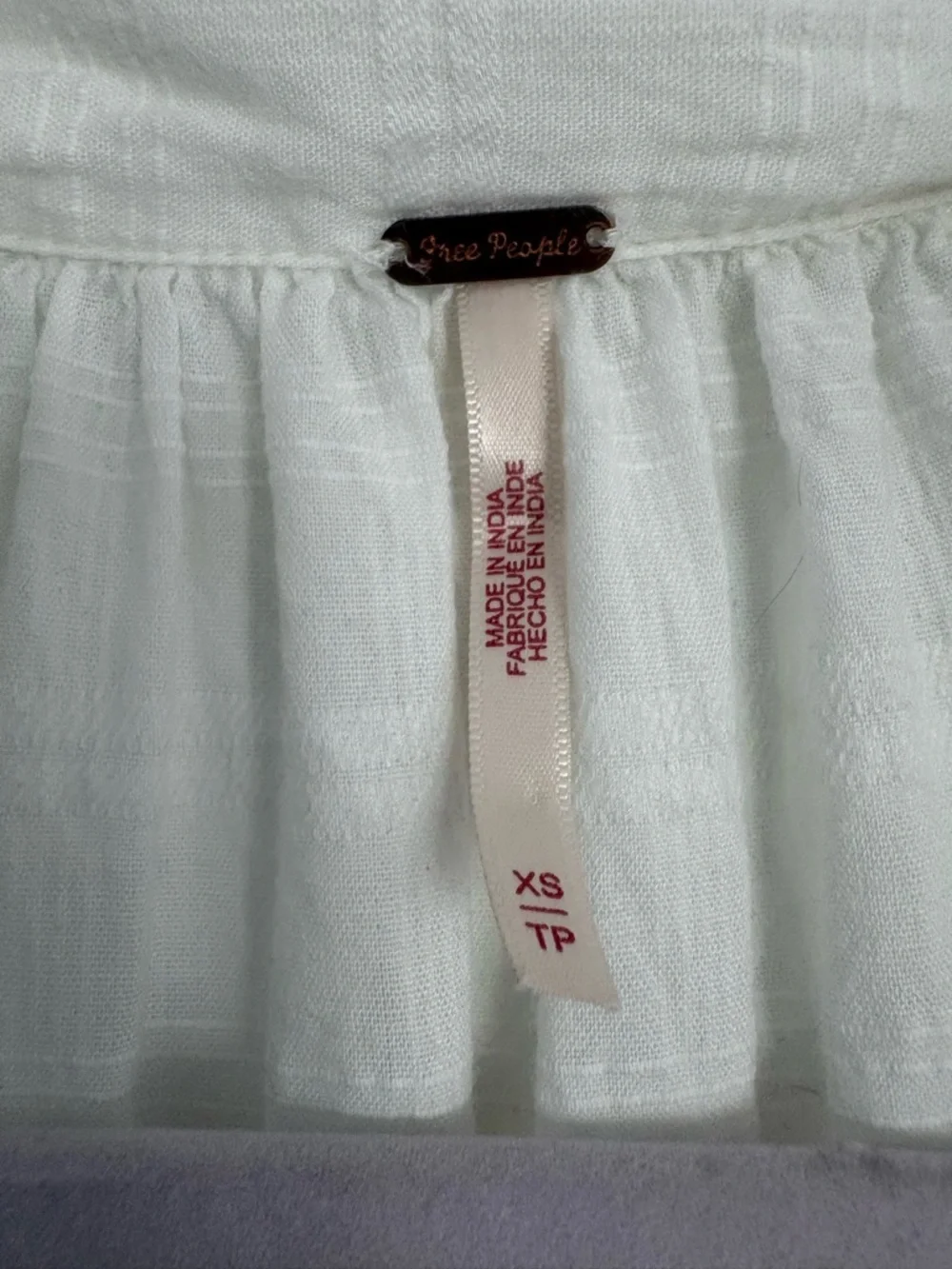 Free People White Ruffled Peasant Style Dress - Picture 3 of 5